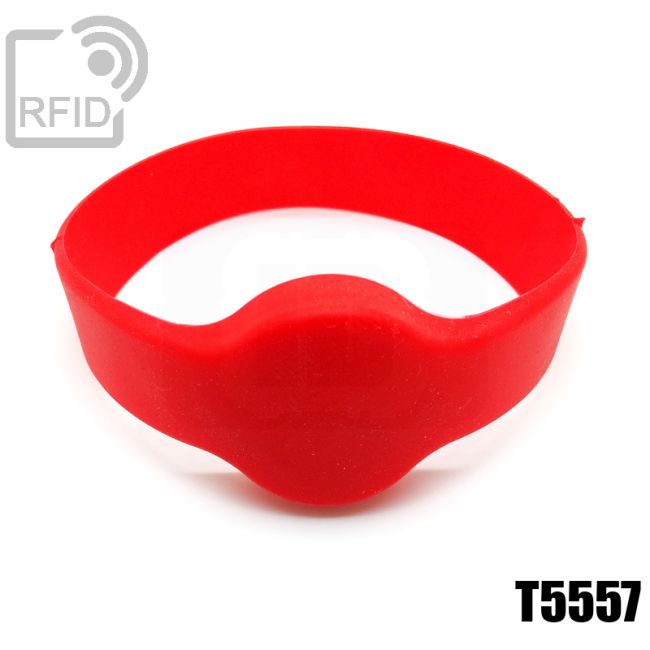 BR04C25 Round silicone RFID wristbands T5557 thumbnail