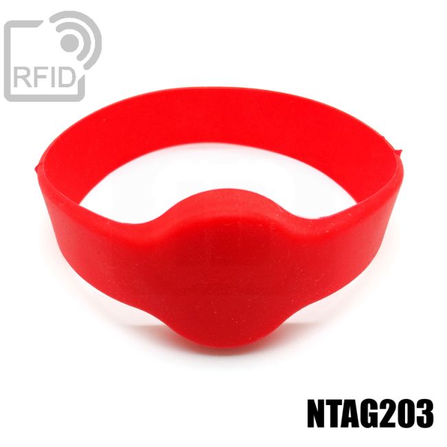 BR04C35 Bracelets RFID ronds en silicone NFC Ntag203 thumbnail