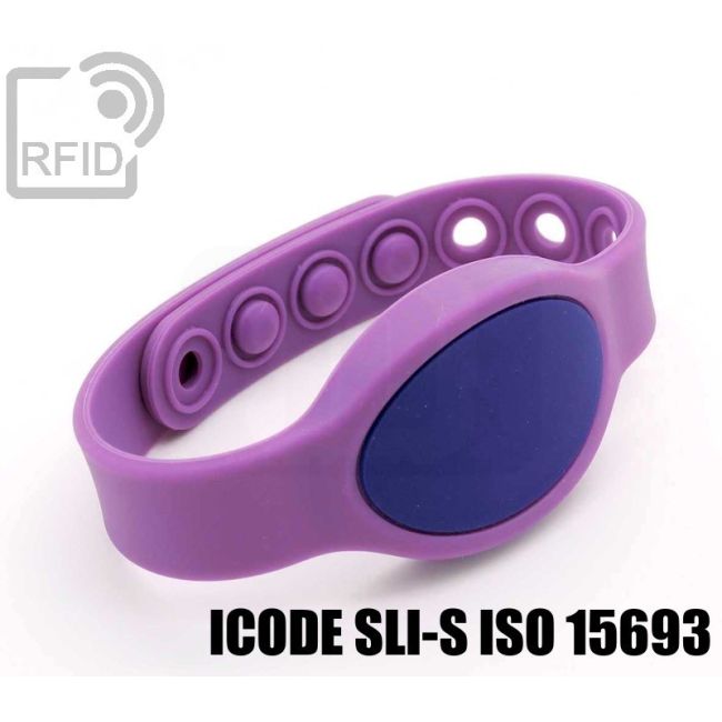 BR07C52 Bracelets RFID à silicone clips ICode SLI-S iso 15693 thumbnail