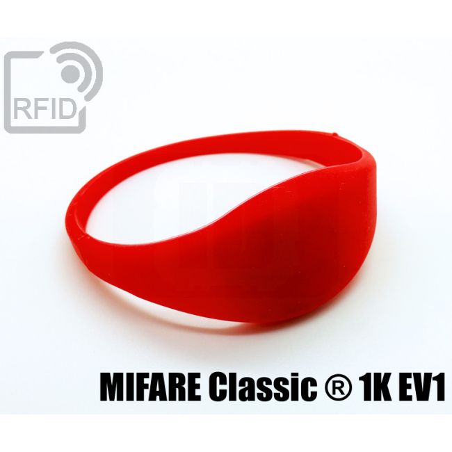 BR09C08 Braccialetti RFID silicone sottile Mifare Classic ® 1K Ev1 thumbnail