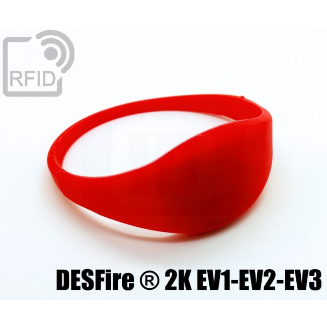 BR09C44 Bracelets RFID fins en silicone NFC Desfire ® 2K EV1-EV2-EV3 thumbnail