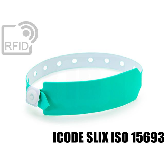 BR12C53 Disposable vinyl RFID wristbands ICode SLIX iso 15693 thumbnail