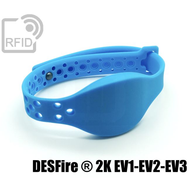 BR22C44 Adjustable RFID silicone wristbands NFC Desfire ® 2K EV1-EV2-EV3 thumbnail