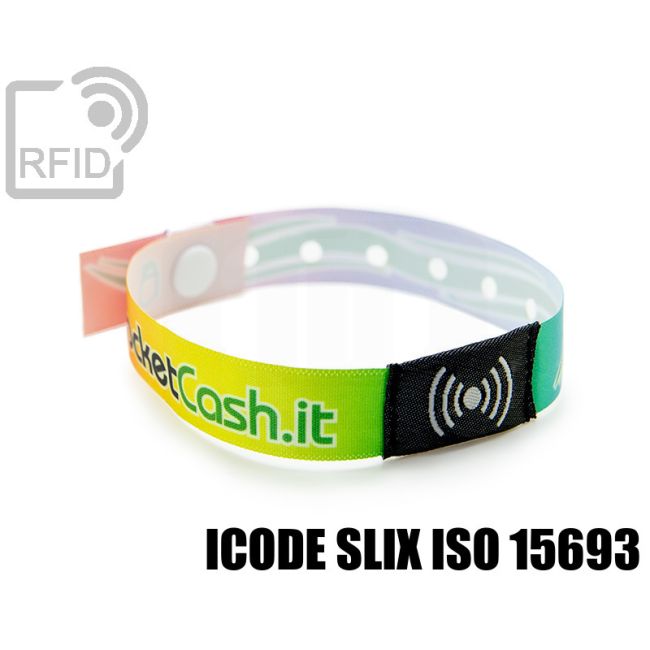 BR26C53 Disposable satin RFID wristbands ICode SLIX iso 15693 thumbnail