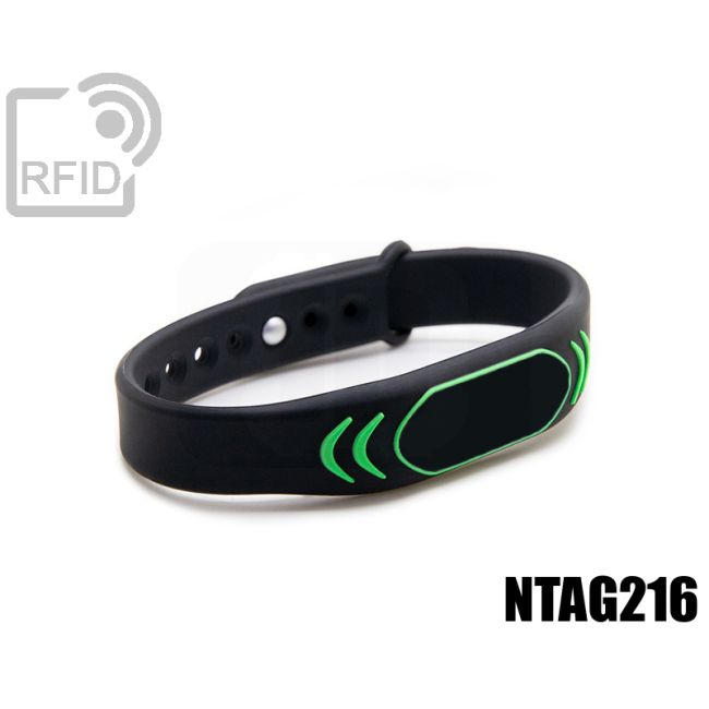 BR27C68 Pulseras RFID de silicona con clip metálico NFC ntag216 thumbnail