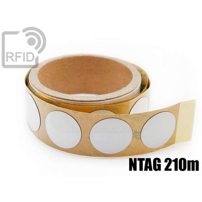 ES23C78 Etichette RFID antimetallo diam. 25 mm NFC NTAG 210m swatch