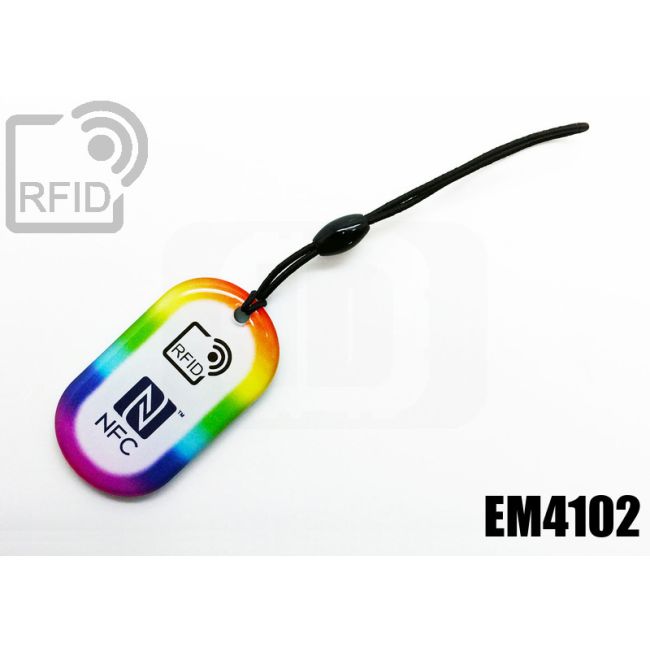 KY04C17 Porte-clés RFID ovale EM4102 thumbnail